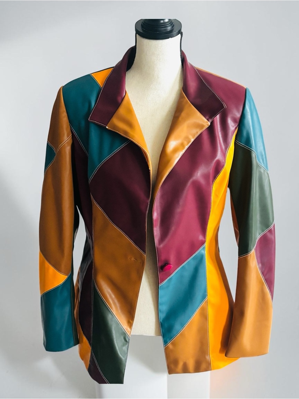 Sassy Jones Multicolor Patchwork Blazer/Jacket
